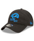 ფოტო #4 პროდუქტის Men's Black Los Angeles Rams 2022 Sideline Adjustable 9TWENTY Hat