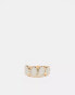 ASOS DESIGN ring with faux pearl detail in gold tone