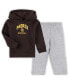 Фото #1 товара Toddler Boys and Girls Brown, Gray San Diego Padres Play-By-Play Pullover Fleece Hoodie and Pants Set