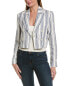 Фото #1 товара Central Park West Jude Crop Double-Breasted Linen-Blend Blazer Women's Blue Xs