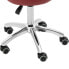 Фото #3 товара Krzesło kosmetyczne obrotowe z oparciem na kółkach 46-60 cm ASCONA - bordowe