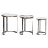 Фото #1 товара Набор из трех столиков Home ESPRIT Белый Серебристый 45 x 45 x 56 cm