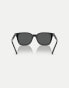 Фото #3 товара Ralph Lauren Ph4187 rectangle sunglasses with grey lens in shiny black