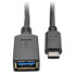 Фото #3 товара Tripp U428-06N-F USB-C to USB-A Adapter (M/F) - USB 3.2 Gen 1 (5 Gbps) - Thunderbolt 3 Compatible - 6-in. (15.24 cm) - 0.15 m - USB C - USB A - USB 3.2 Gen 2 (3.1 Gen 2) - Male/Female - Black
