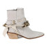 Фото #1 товара Diba True Paper Lily Western Chain Pull On Snip Toe Womens Off White Casual Boo