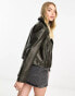 Фото #6 товара New Look faux leather biker jacket in black