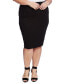 ფოტო #1 პროდუქტის Plus Size Pull-On Midi Tube Skirt