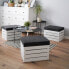 Sitzhocker mit Stauraum WHITE 2er Set