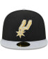 ფოტო #3 პროდუქტის Men's Black, Gray San Antonio Spurs Gameday Gold Pop Stars 59FIFTY Fitted Hat