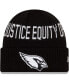 Фото #1 товара Men's Black Arizona Cardinals Team Social Justice Cuffed Knit Hat