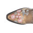 Фото #4 товара Dingo Poppy Floral Metallic Embroidery Studded Snip Toe Cowboy Womens Brown Cas