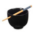 Фото #4 товара Тарелка черная из бамбука Kinvara Bowl 24 x 10,7 x 13,3 см. Трости азиатско-восточные 12 шт.