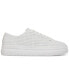 Фото #3 товара Women's Lusille Woven Lace-Up Sneakers, Created for Macy's