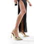 Фото #2 товара ASOS DESIGN Salty slingback stiletto mid shoes in gold