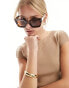 Фото #3 товара & Other Stories geometric rectangle sunglasses in brown tortoise shell