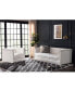 Helaire Tufted Leather Armchair in Charcoal Gray