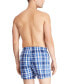 Men's Plaid Single-Button Fly Boxers