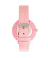 ფოტო #3 პროდუქტის Unisex Blade Pink Leatherette Strap Watch 37mm