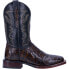 Фото #1 товара Dan Post Boots Kingsly Caiman Square Toe Cowboy Mens Brown Dress Boots DP4860