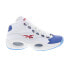 Фото #1 товара Reebok Question Mid Mens White Leather Lace Up Athletic Basketball Shoes