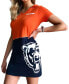 Women's Orange, Navy Chicago Bears Hooded Mini Dress