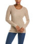 Qi Cashmere Puff Sleeve Wool & Cashmere-Blend Sweater Women's