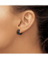 Фото #3 товара Stainless Steel Polished Black plated Hinged Hoop Earrings