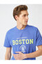 Boston Baskılı Tişört
