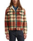 ფოტო #1 პროდუქტის Men's Fleece Lined Plaid Trucker Jacket