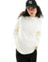 ASOS DESIGN crew neck oversized jumper in cream Бежевый, XS - EU 32-34 - фото #4