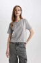 Kadın T-shirt A9428ax/gr52 Grey