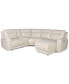 CLOSEOUT! Blairemoore 5-Pc. Leather Power Chaise Sectional with 1 USB Console and 2 Power Recliners, Created for Macy's