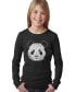 Big Girl's Word Art Long Sleeve T-Shirt - Panda