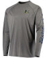 ფოტო #2 პროდუქტის Men's Charcoal Michigan Wolverines PFG Terminal Tackle Omni-Shade Long Sleeve T-shirt