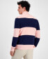 Men's Bold Stripe Quarter-Zip Sweater, Created for Macy's