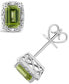 ფოტო #3 პროდუქტის Gemstone and Diamond Accent Stud Earrings in Sterling Silver
