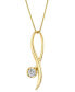 ფოტო #1 პროდუქტის Diamond Solitaire Freeform 18" Pendant Necklace (1/5 ct. t.w.) in 14k Gold