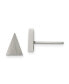 ფოტო #1 პროდუქტის Stainless Steel Brushed Triangle Earrings