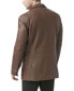 Фото #2 товара Men Two-Button Leather Blazer - Short