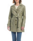Фото #1 товара Women's Faux Leather Single-Breasted Fitted Trench Coat