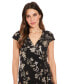 ფოტო #4 პროდუქტის Petite Foil-Print Side-Knit A-Line Dress