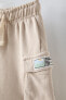 Cargo bermuda shorts with label