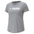 Фото #1 товара Puma Fit Heather Crew Neck Short Sleeve Athletic T-Shirt Womens Grey Casual Tops