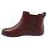 Softwalk Highland S2053-626 Womens Burgundy Leather Slip On Chelsea Boots