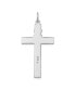 Sterling Silver Rhodium-plated Gold-tone Rosary on Cross Pendant