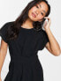 ASOS DESIGN Petite nipped in waist mini dress in black