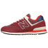 Фото #3 товара New Balance 574 Lace Up Mens Red Sneakers Casual Shoes U574RX2