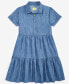 ფოტო #1 პროდუქტის Girls Tiered Chambray Shirtdress, Created for Macy's