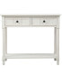 Фото #5 товара Daisy Series Console Table Traditional Design With Two Drawers And Bottom Shelf (Ivory)