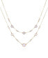 Gold-Tone Glass Stone Layered Necklace